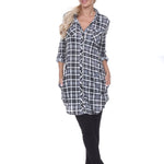 Women's Piper Stretchy Plaid Tunic - DressbarnShirts & Blouses