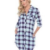 Women's Piper Stretchy Plaid Tunic - DressbarnShirts & Blouses