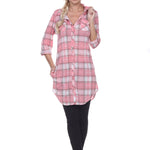 Women's Piper Stretchy Plaid Tunic - DressbarnShirts & Blouses