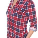 Women's Piper Stretchy Plaid Tunic - DressbarnShirts & Blouses