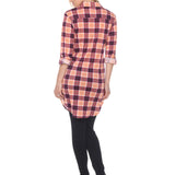 Women's Piper Stretchy Plaid Tunic - DressbarnShirts & Blouses