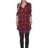 Women's Piper Stretchy Plaid Tunic - DressbarnShirts & Blouses