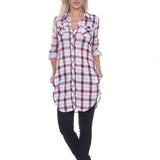 Women's Piper Stretchy Plaid Tunic - DressbarnShirts & Blouses