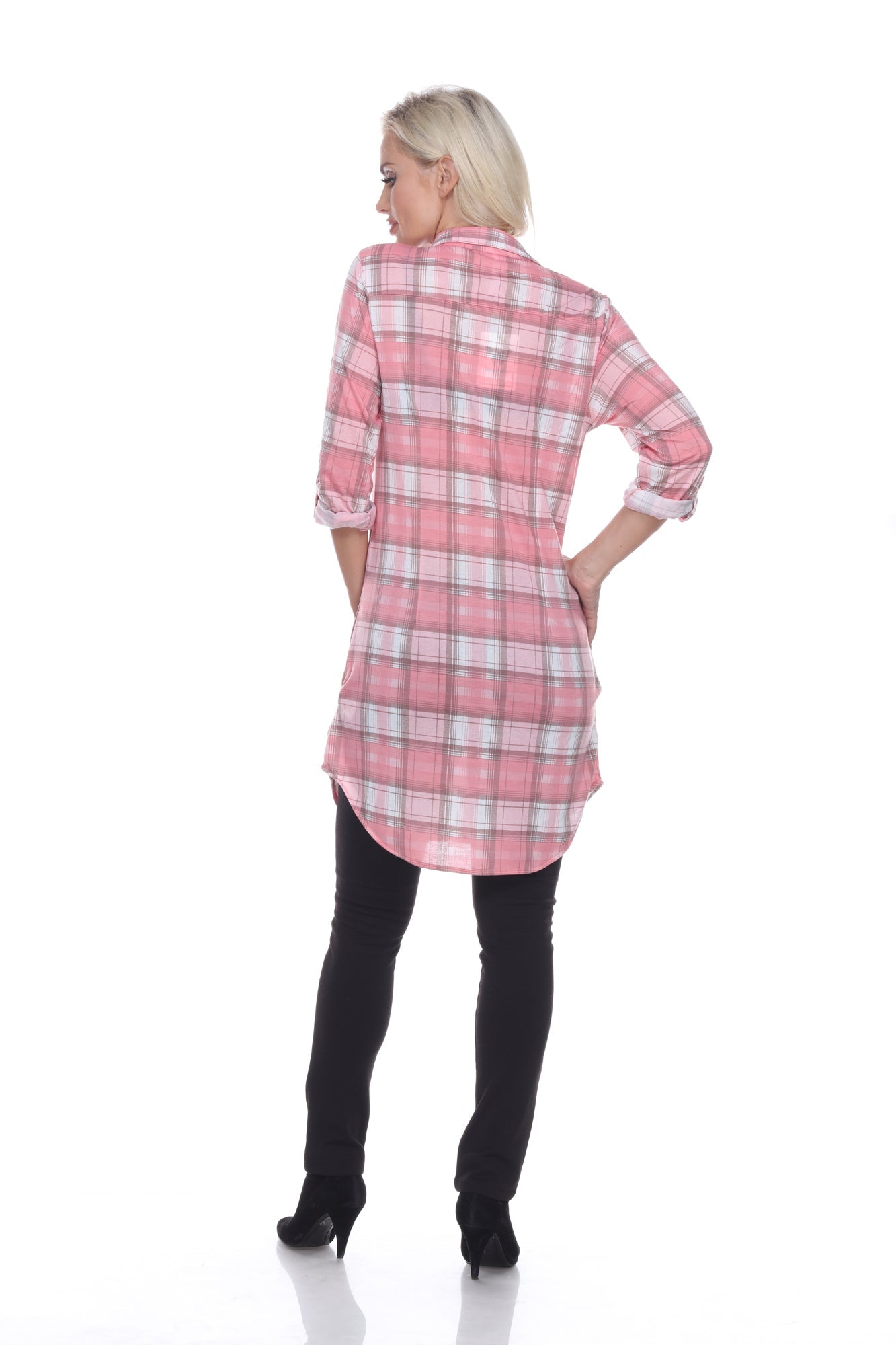 Women's Piper Stretchy Plaid Tunic - DressbarnShirts & Blouses