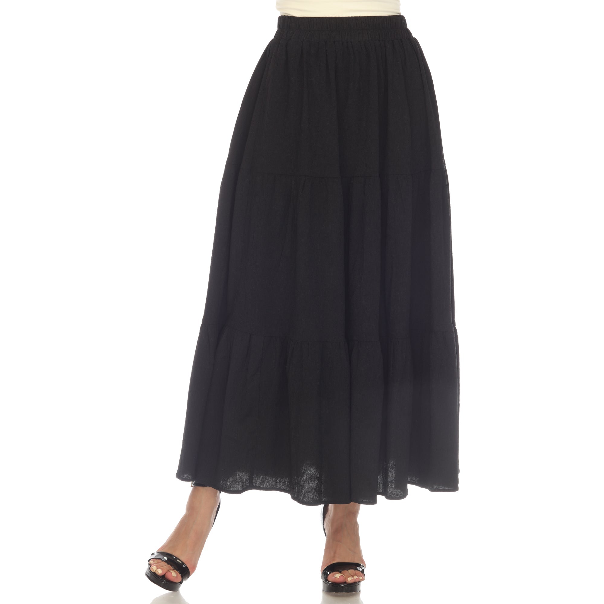 Women's Pleated Tiered Maxi Skirt - DressbarnSkirts