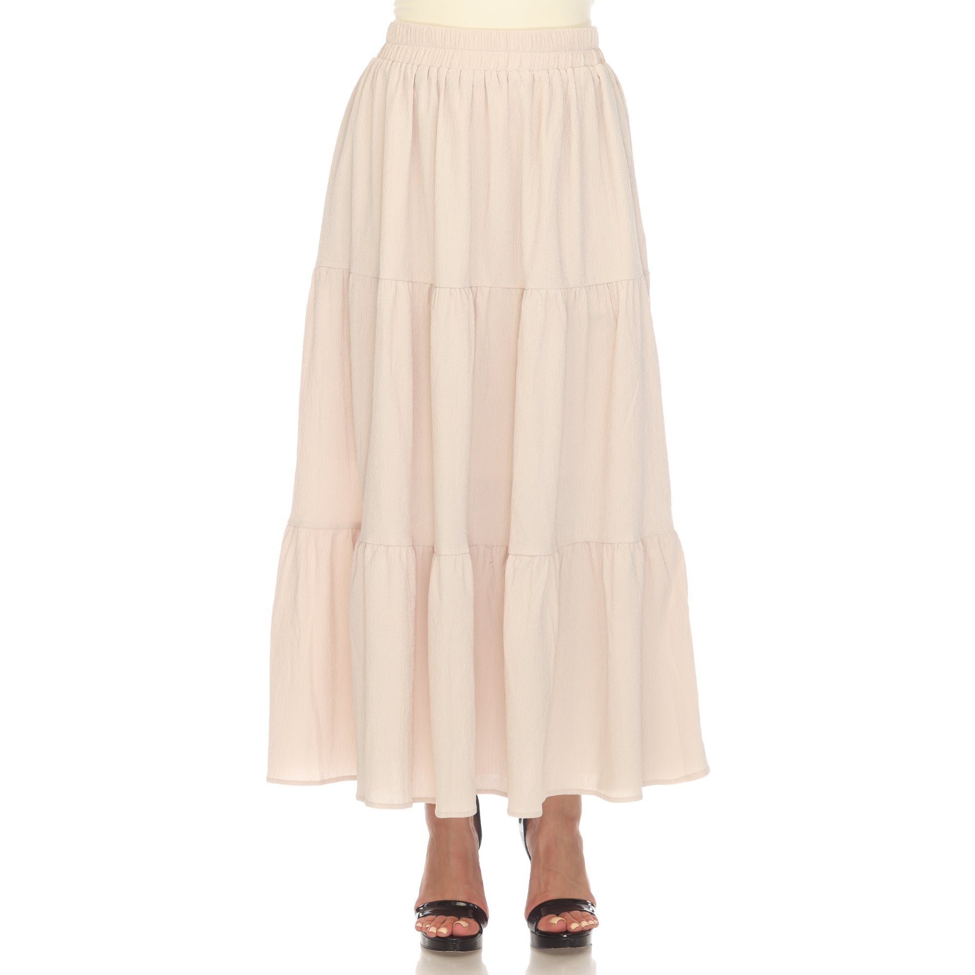 Women's Pleated Tiered Maxi Skirt - DressbarnSkirts
