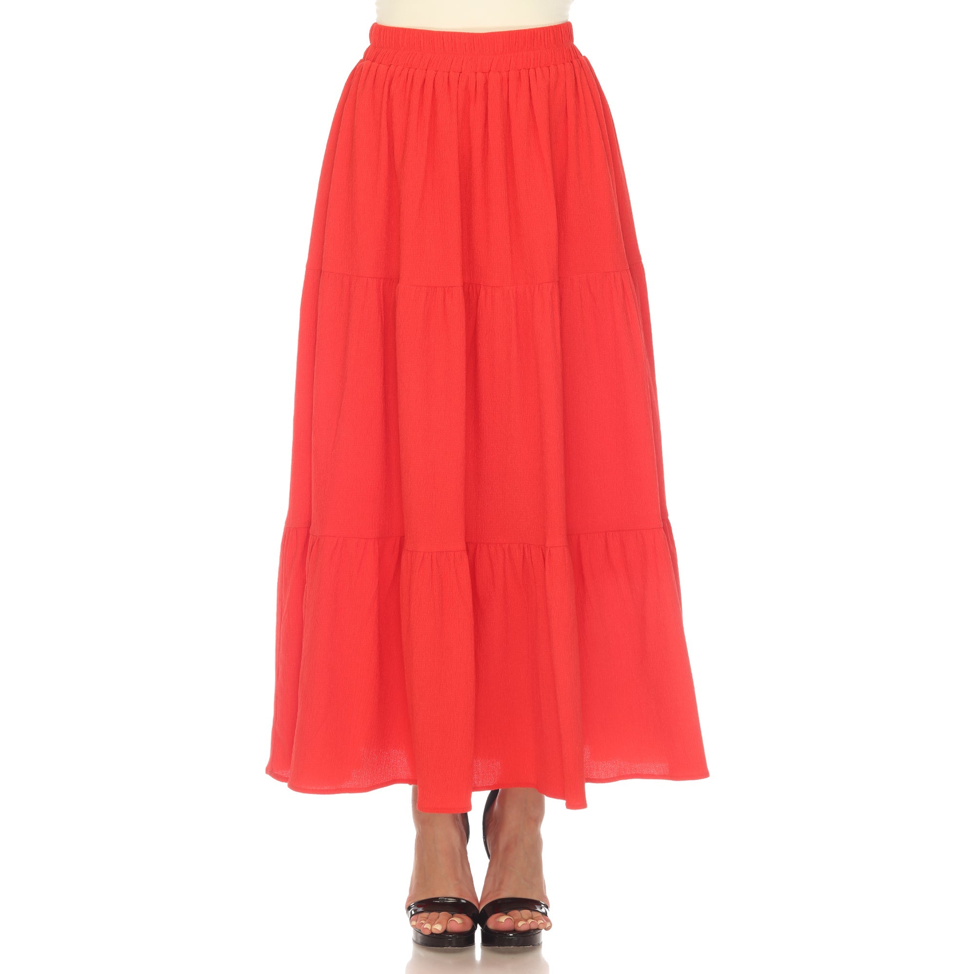 Women's Pleated Tiered Maxi Skirt - DressbarnSkirts
