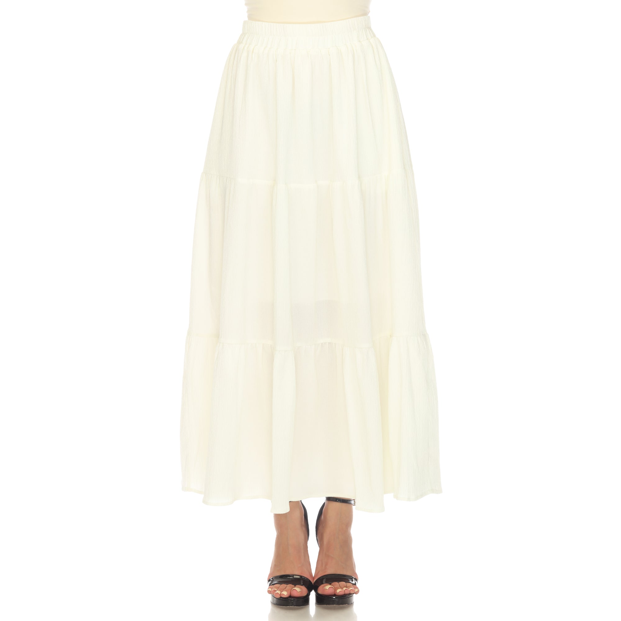 Women's Pleated Tiered Maxi Skirt - DressbarnSkirts