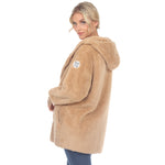 Women's Plush Hooded Cardigan with Pockets - DressbarnSweatshirts & Hoodies