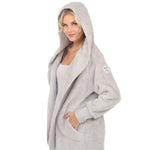 Women's Plush Hooded Cardigan with Pockets - DressbarnSweatshirts & Hoodies