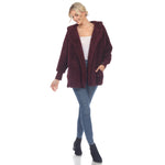 Women's Plush Hooded Cardigan with Pockets - DressbarnSweatshirts & Hoodies