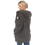Women's Plush Hooded Cardigan with Pockets - DressbarnSweatshirts & Hoodies