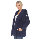 Women's Plush Hooded Cardigan with Pockets - DressbarnSweatshirts & Hoodies