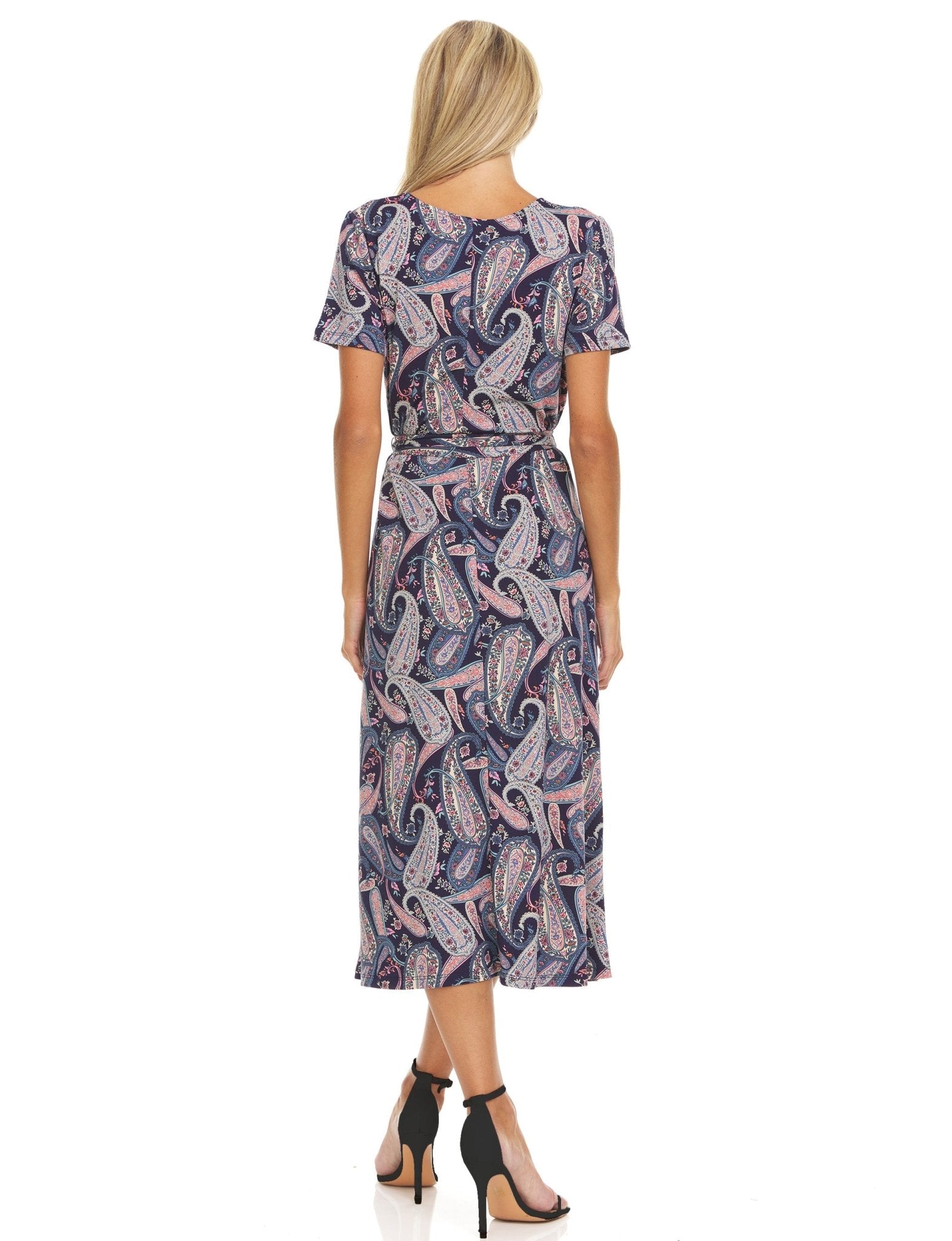 Women's Printed Belted Midi Dress - DressbarnDresses