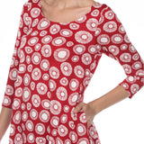 Women's Printed Geometric Circle Tunic Top - DressbarnShirts & Blouses