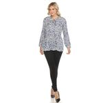 Women's Printed Peasant Blouse - DressbarnBlouses