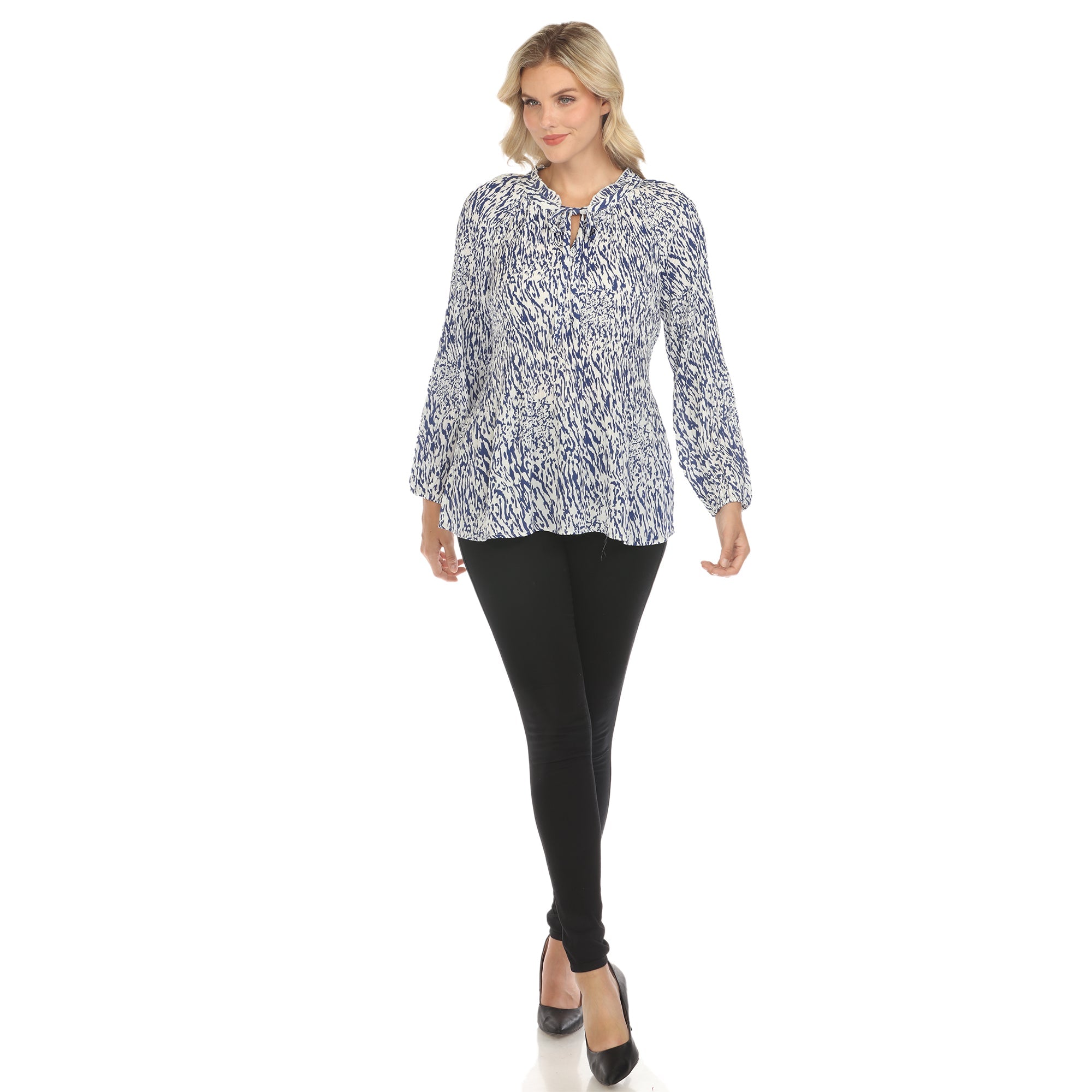 Women's Printed Peasant Blouse - DressbarnBlouses