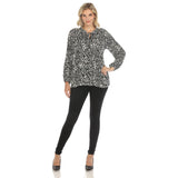 Women's Printed Peasant Blouse - DressbarnBlouses