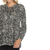 Women's Printed Peasant Blouse - DressbarnBlouses