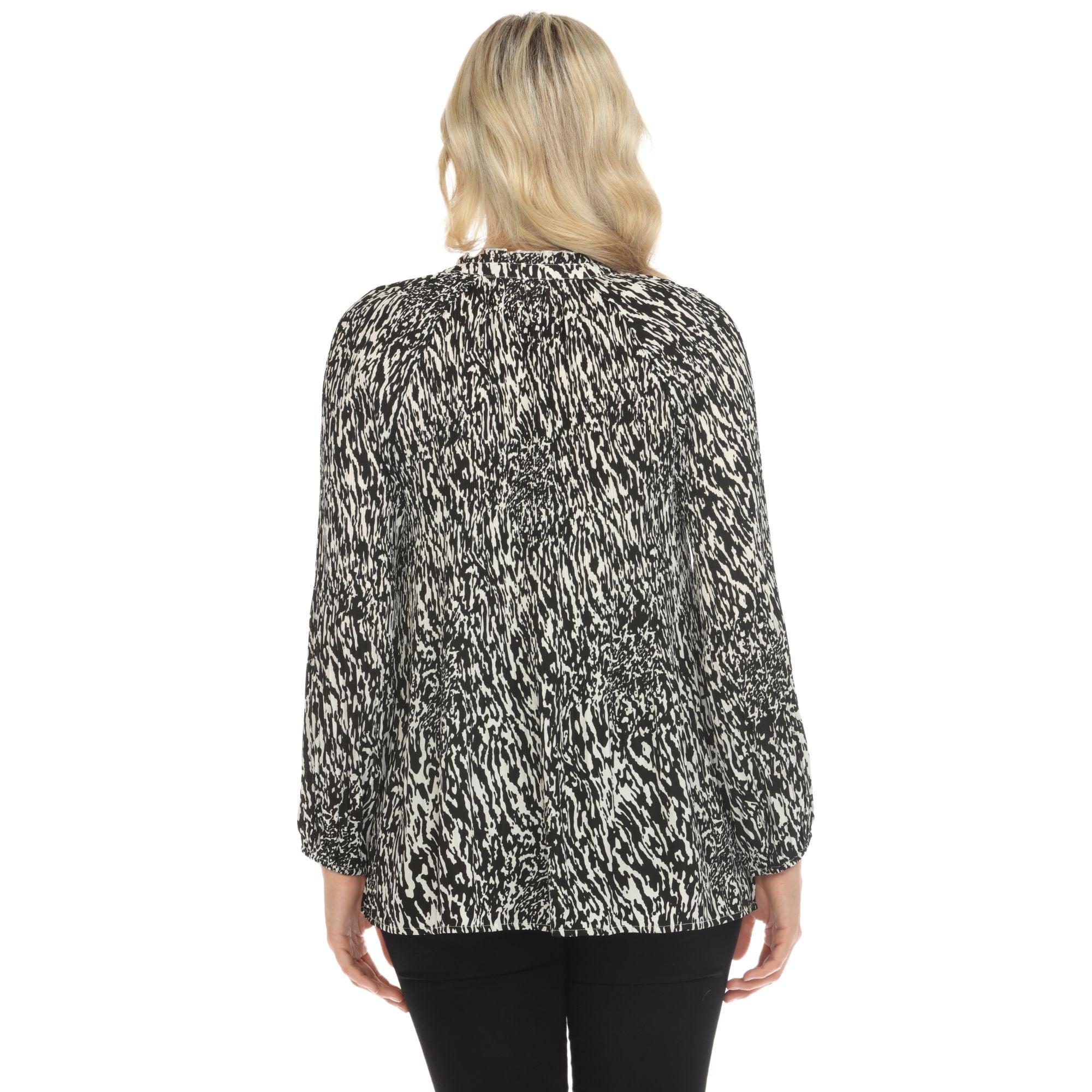 Women's Printed Peasant Blouse - DressbarnBlouses