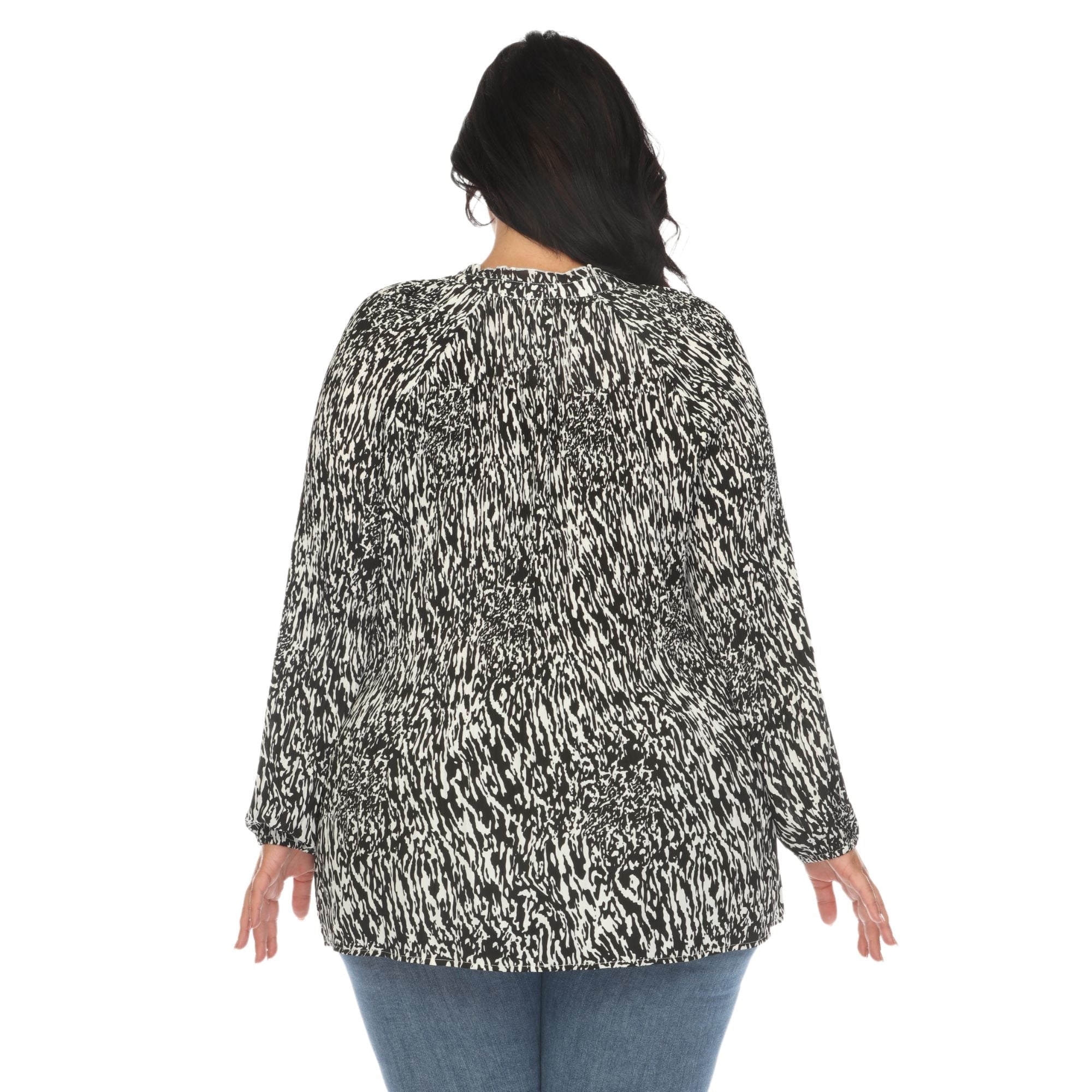 Women's Printed Peasant Blouse - Plus - DressbarnBlouses
