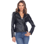 Women's PU Faux Leather Jacket - DressbarnCoats & Jackets