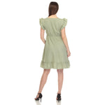 Women's Ruffle Sleeve Knee-Length Dress - DressbarnDresses