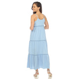 Women's Scoop Neck Tiered Maxi Dress - DressbarnDresses