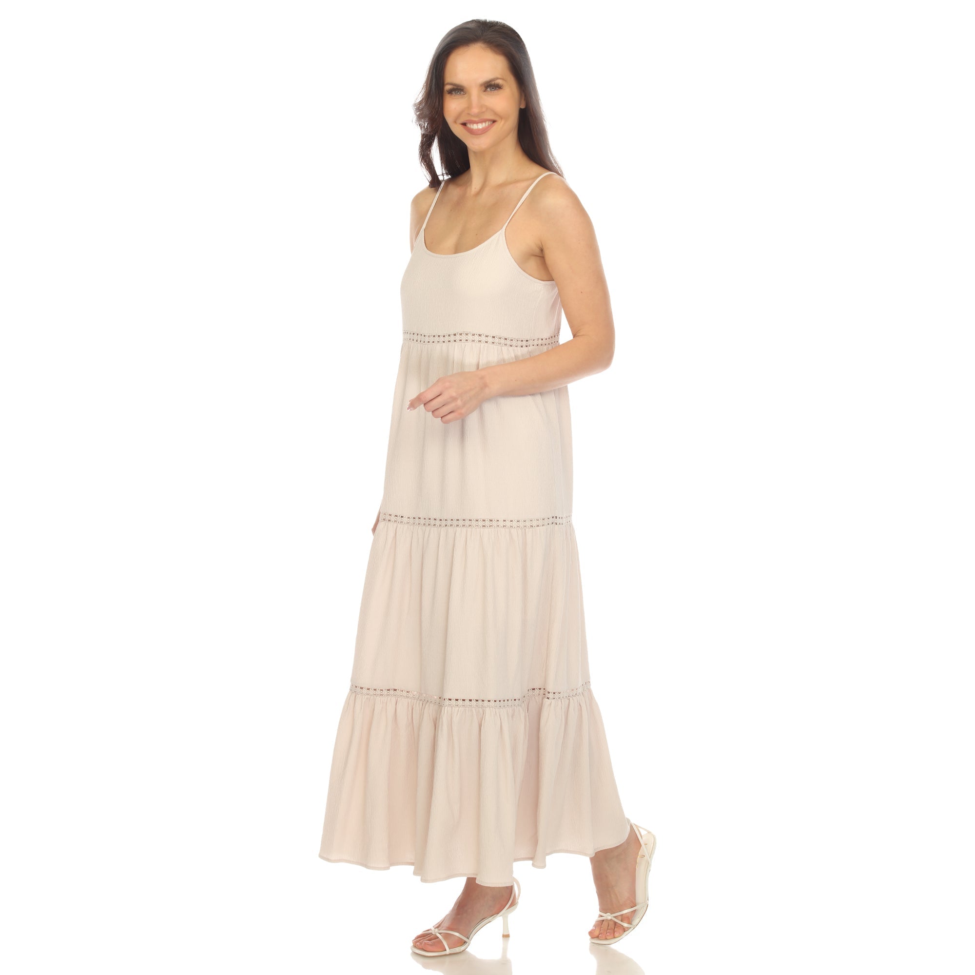 Women's Scoop Neck Tiered Maxi Dress Mint / M Women's Scoop Neck Tiered Maxi Dress Mint / M