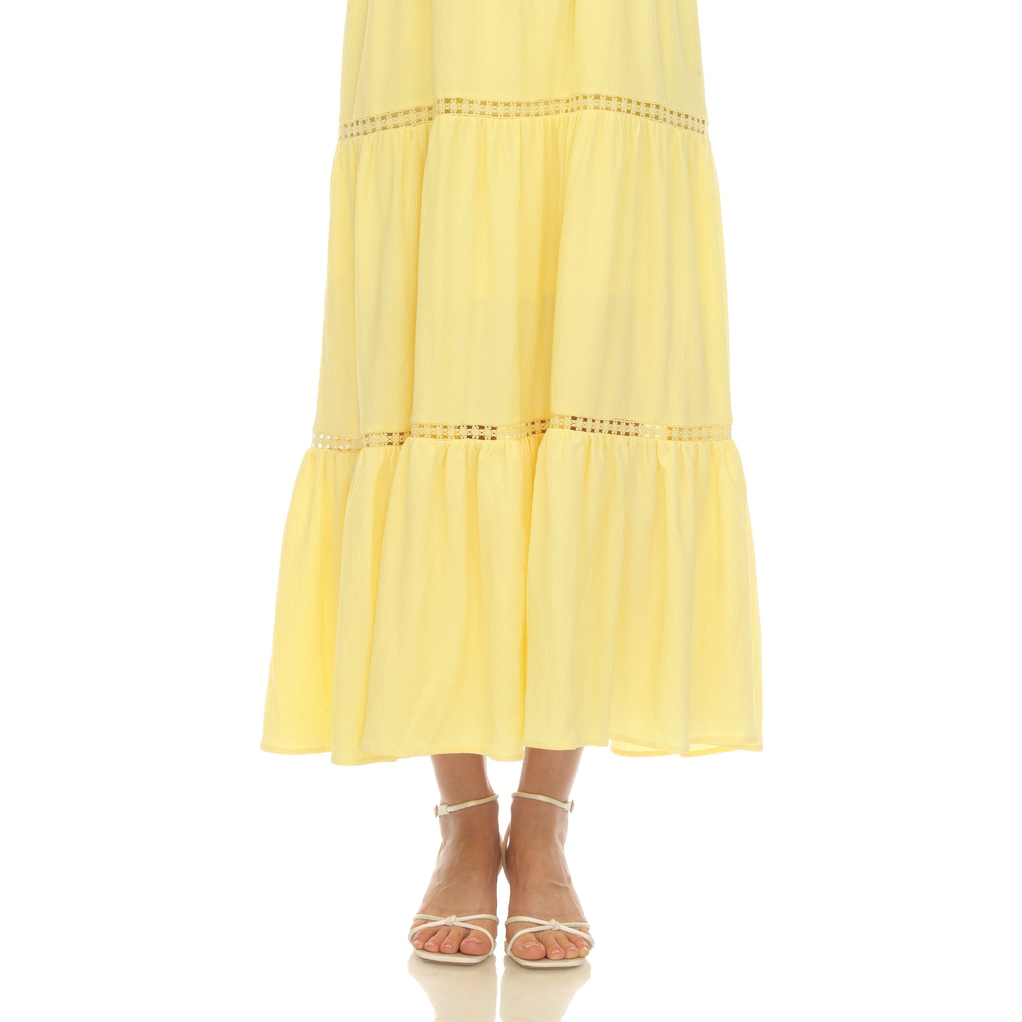 Women's Scoop Neck Tiered Maxi Dress - DressbarnDresses