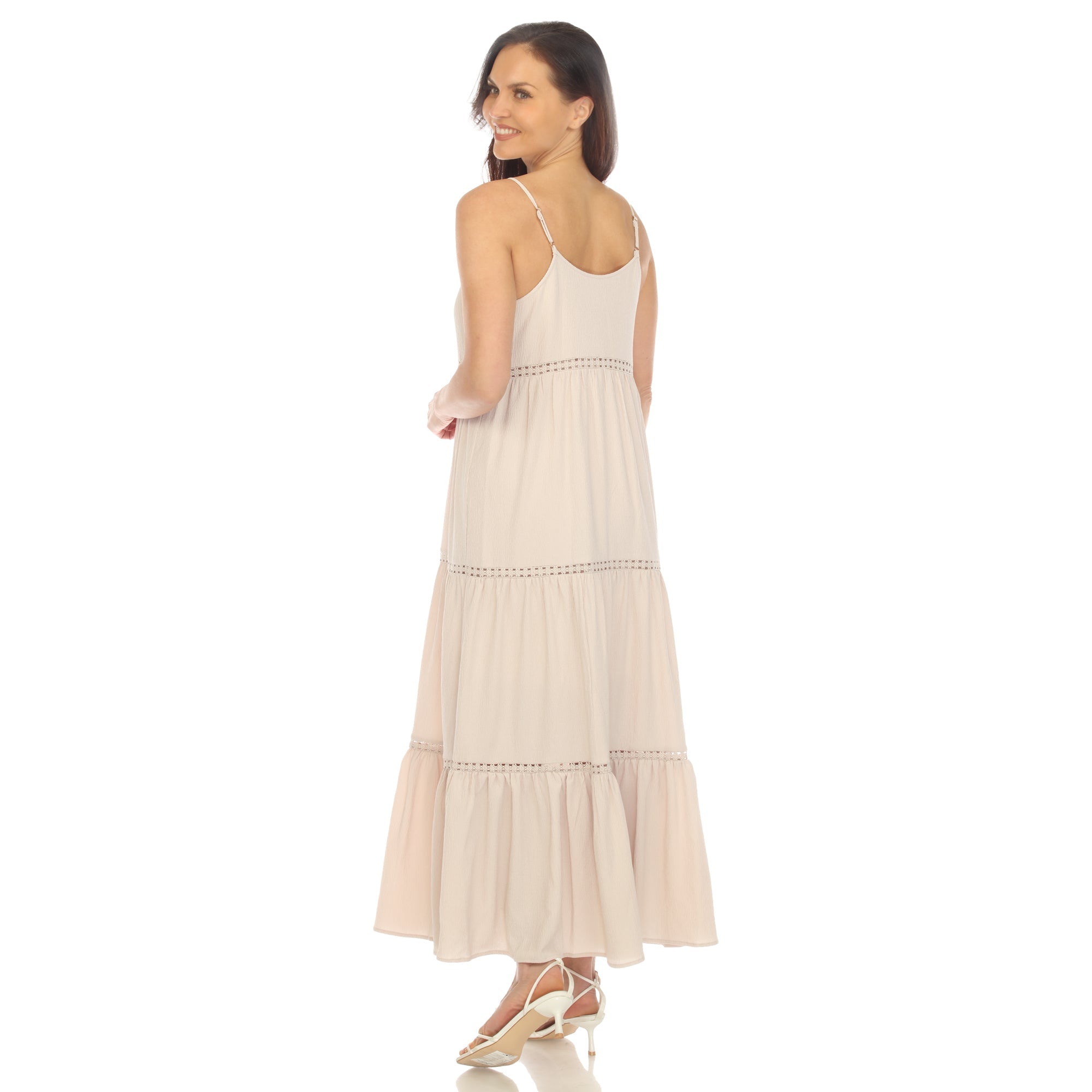 Women's Scoop Neck Tiered Maxi Dress - DressbarnDresses