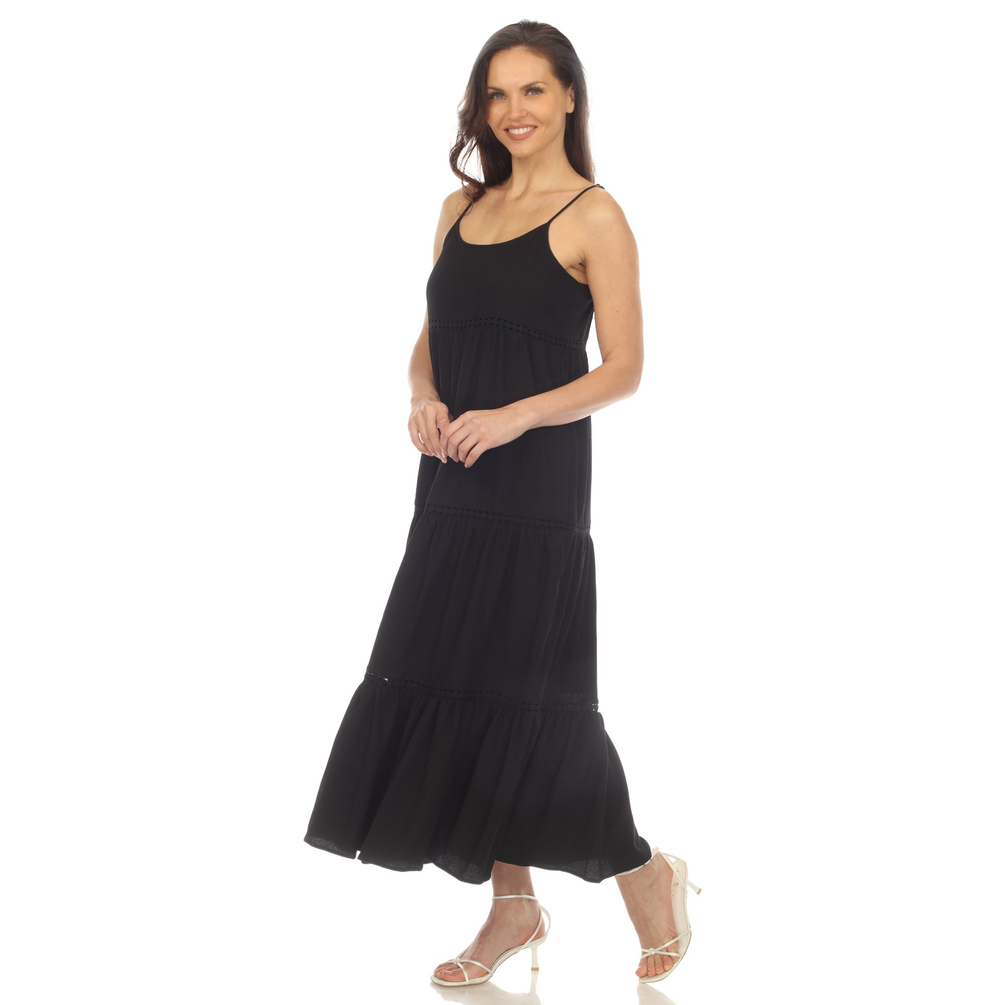 Women's Scoop Neck Tiered Maxi Dress - DressbarnDresses