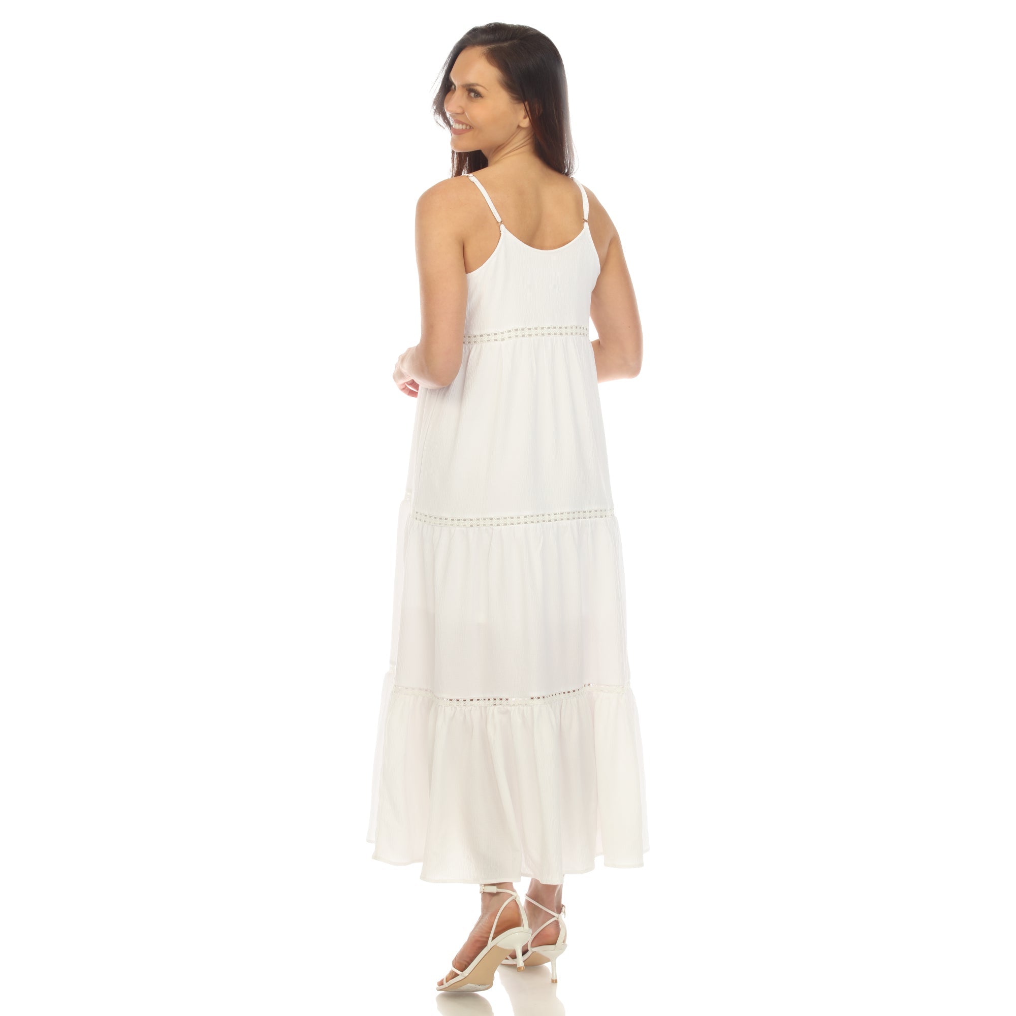 Women's Scoop Neck Tiered Maxi Dress - DressbarnDresses