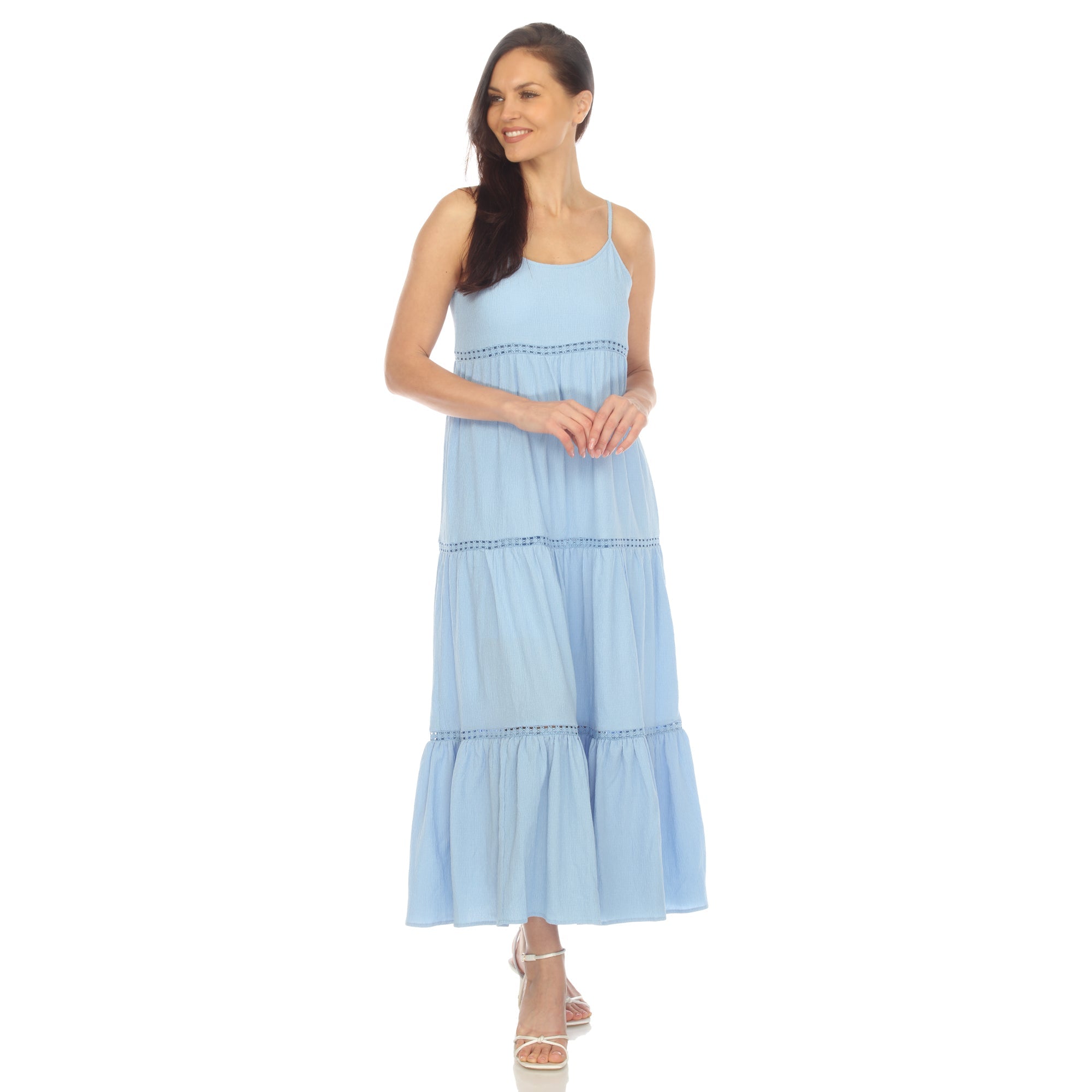 Women's Scoop Neck Tiered Maxi Dress - DressbarnDresses