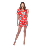 Women's Short Sleeve Floral Pajama Set - DressbarnLounge Sets