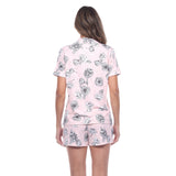 Women's Short Sleeve Floral Pajama Set - DressbarnLounge Sets