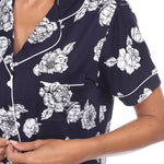 Women's Short Sleeve Floral Pajama Set - DressbarnLounge Sets