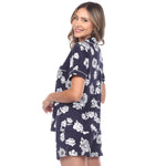 Women's Short Sleeve Floral Pajama Set - DressbarnLounge Sets