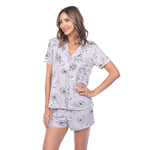 Women's Short Sleeve Floral Pajama Set - DressbarnLounge Sets