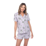 Women's Short Sleeve Floral Pajama Set - DressbarnLounge Sets