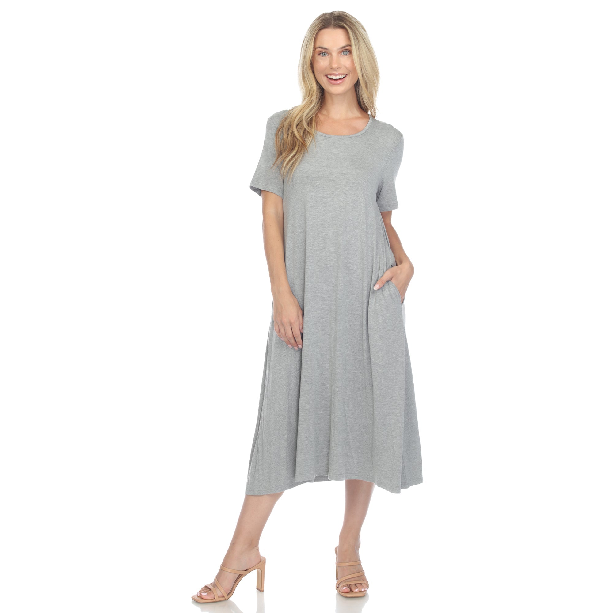 Women's Short Sleeve Midi Dress - DressbarnDresses