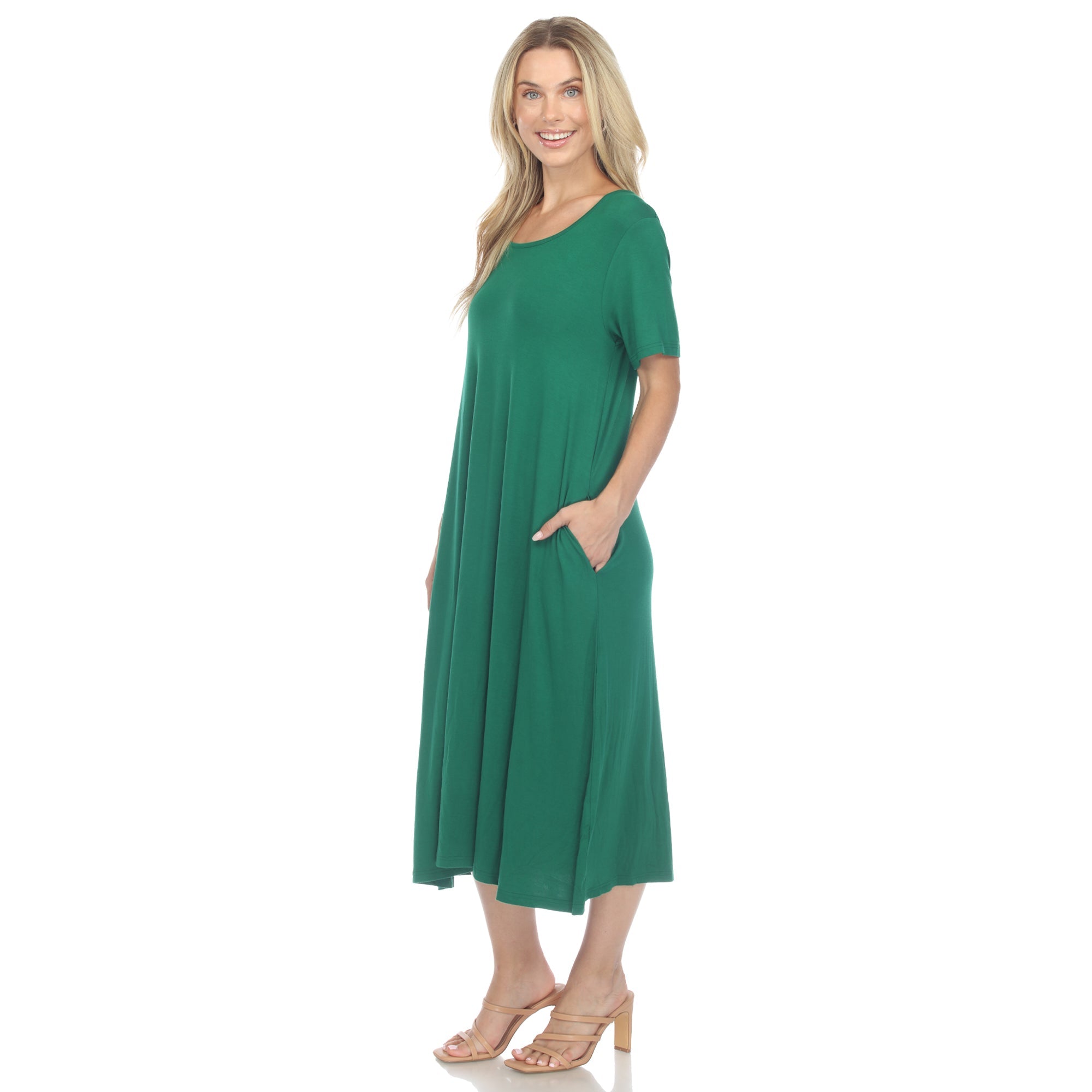 Women's Short Sleeve Midi Dress - DressbarnDresses