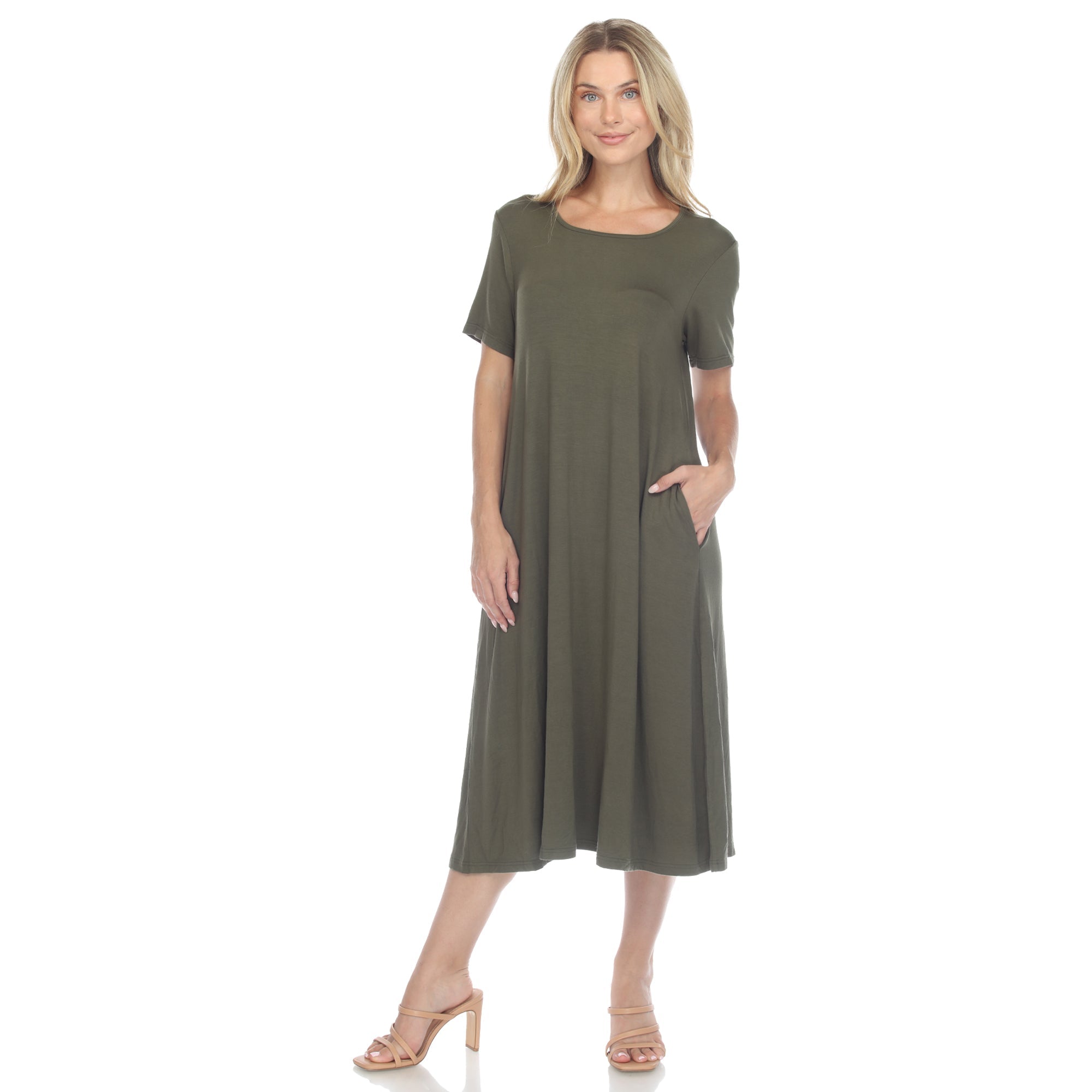 Women's Short Sleeve Midi Dress - DressbarnDresses
