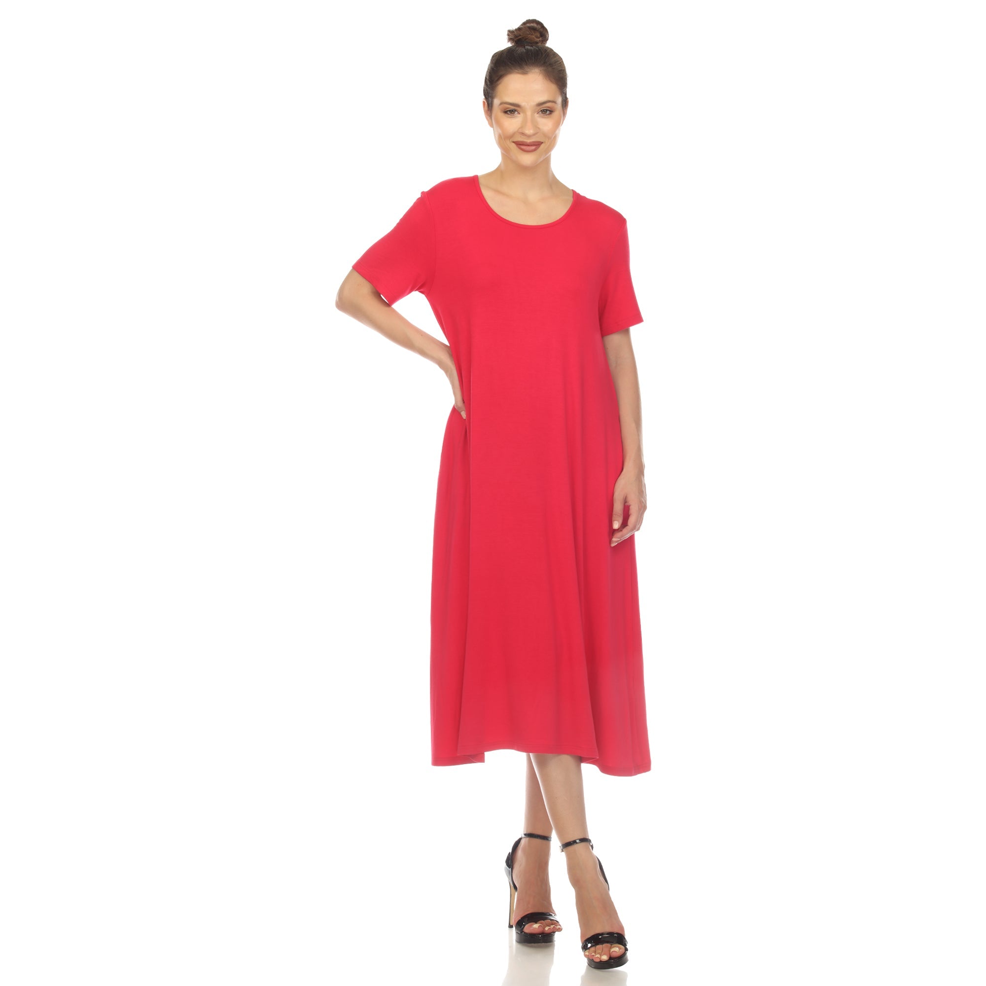 Women's Short Sleeve Midi Dress - DressbarnDresses
