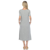 Women's Short Sleeve Midi Dress - DressbarnDresses