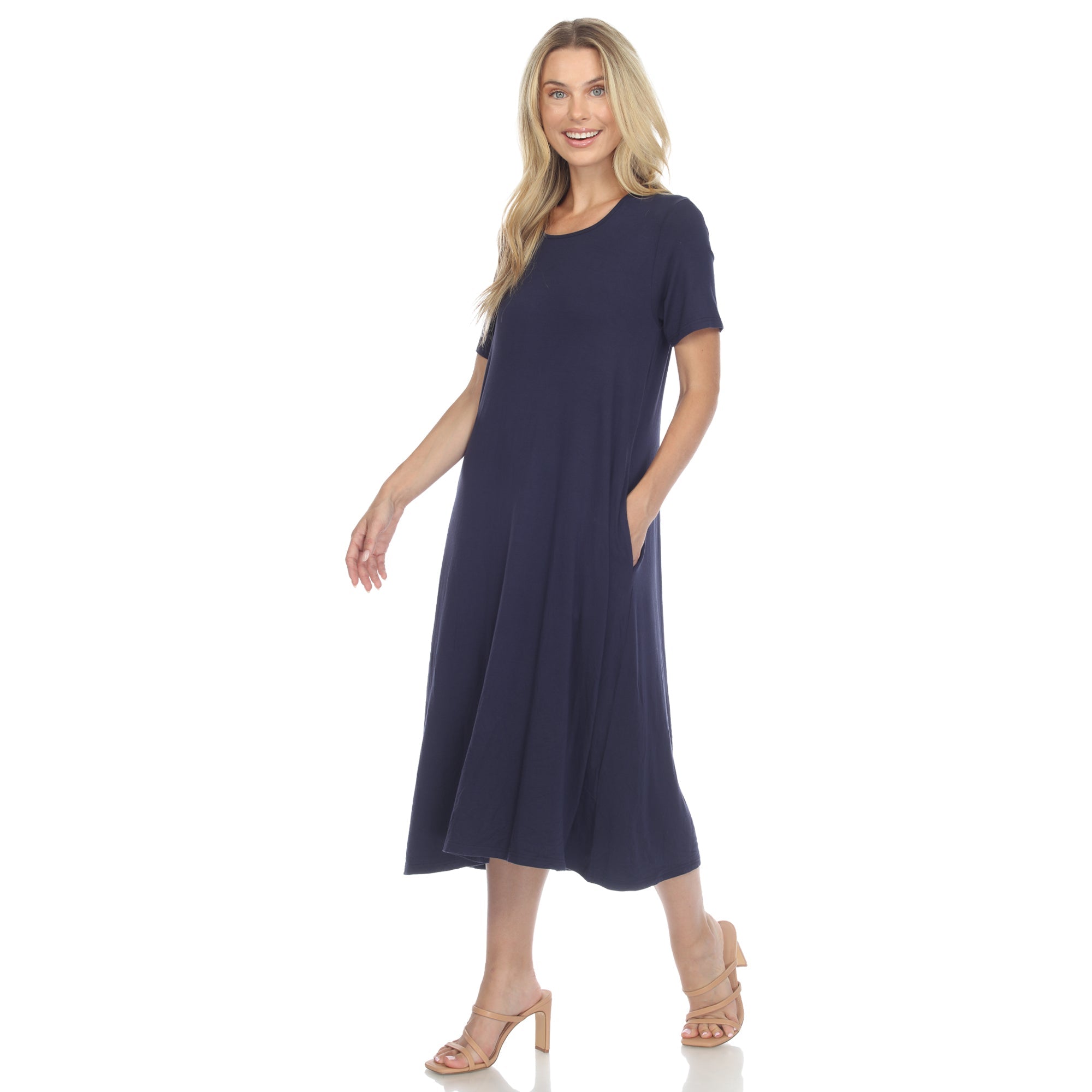 Women's Short Sleeve Midi Dress - DressbarnDresses