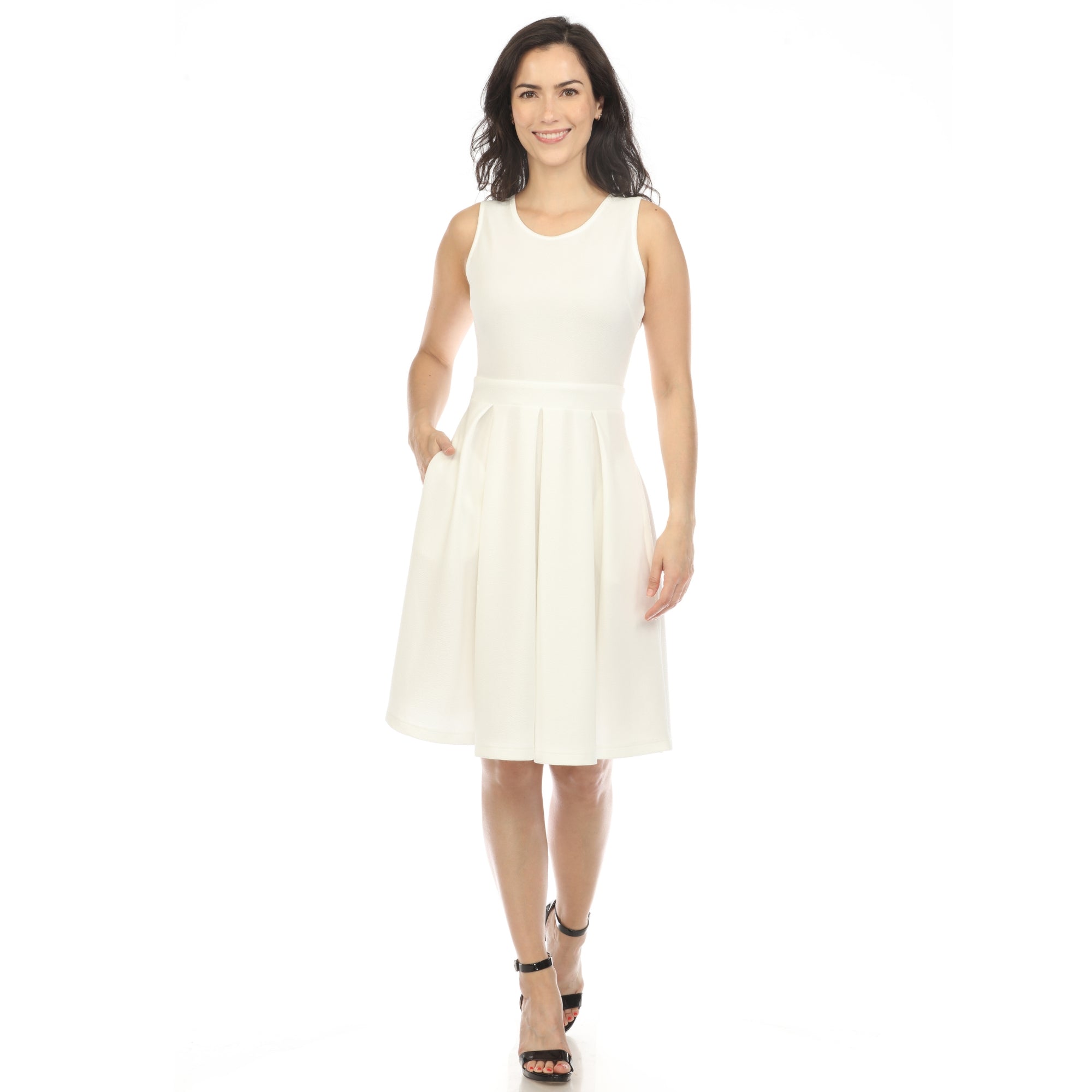 Women's Solid Fit and Flare Dress – Dressbarn
