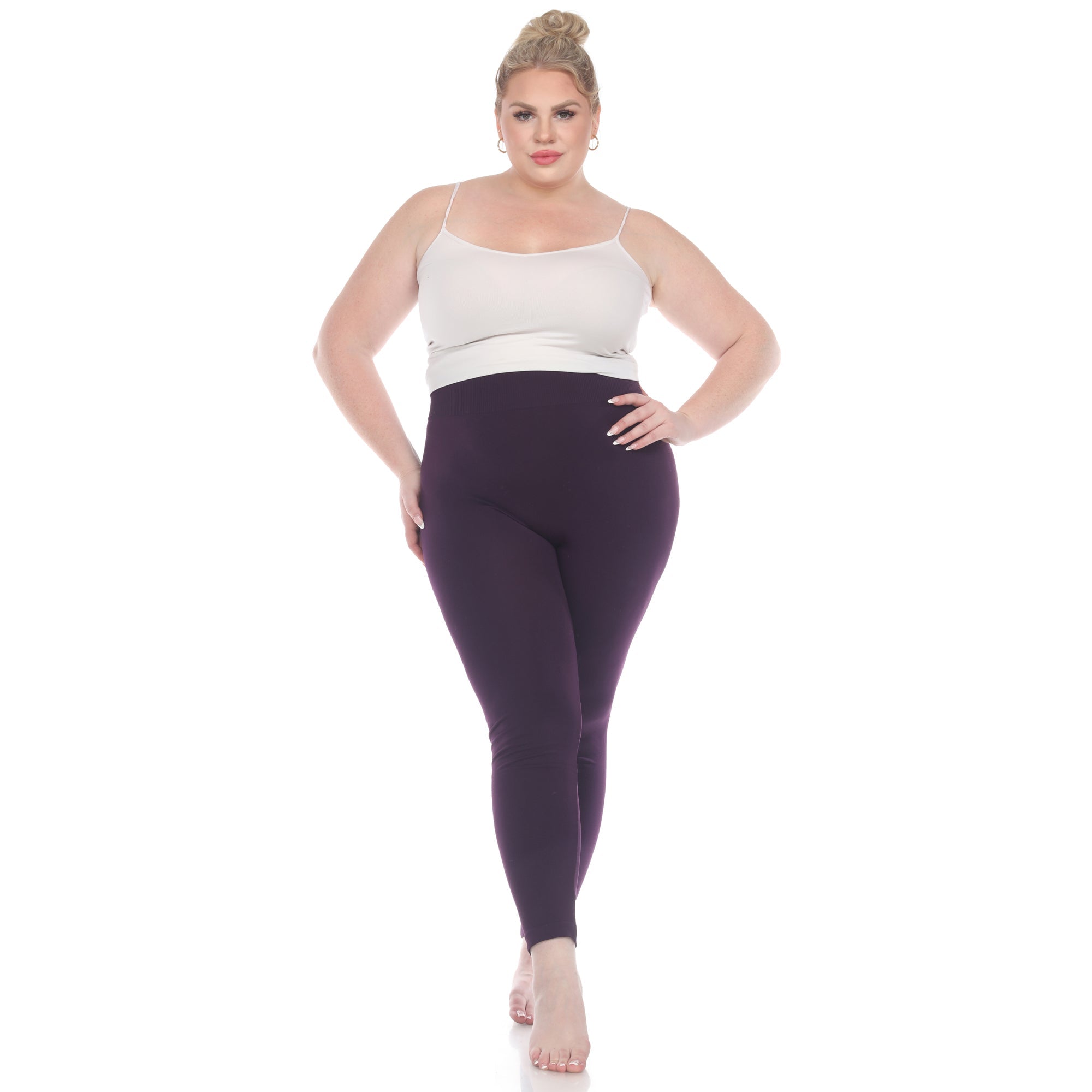 Women's Super-Stretch Solid Leggings - Plus - DressbarnLeggings