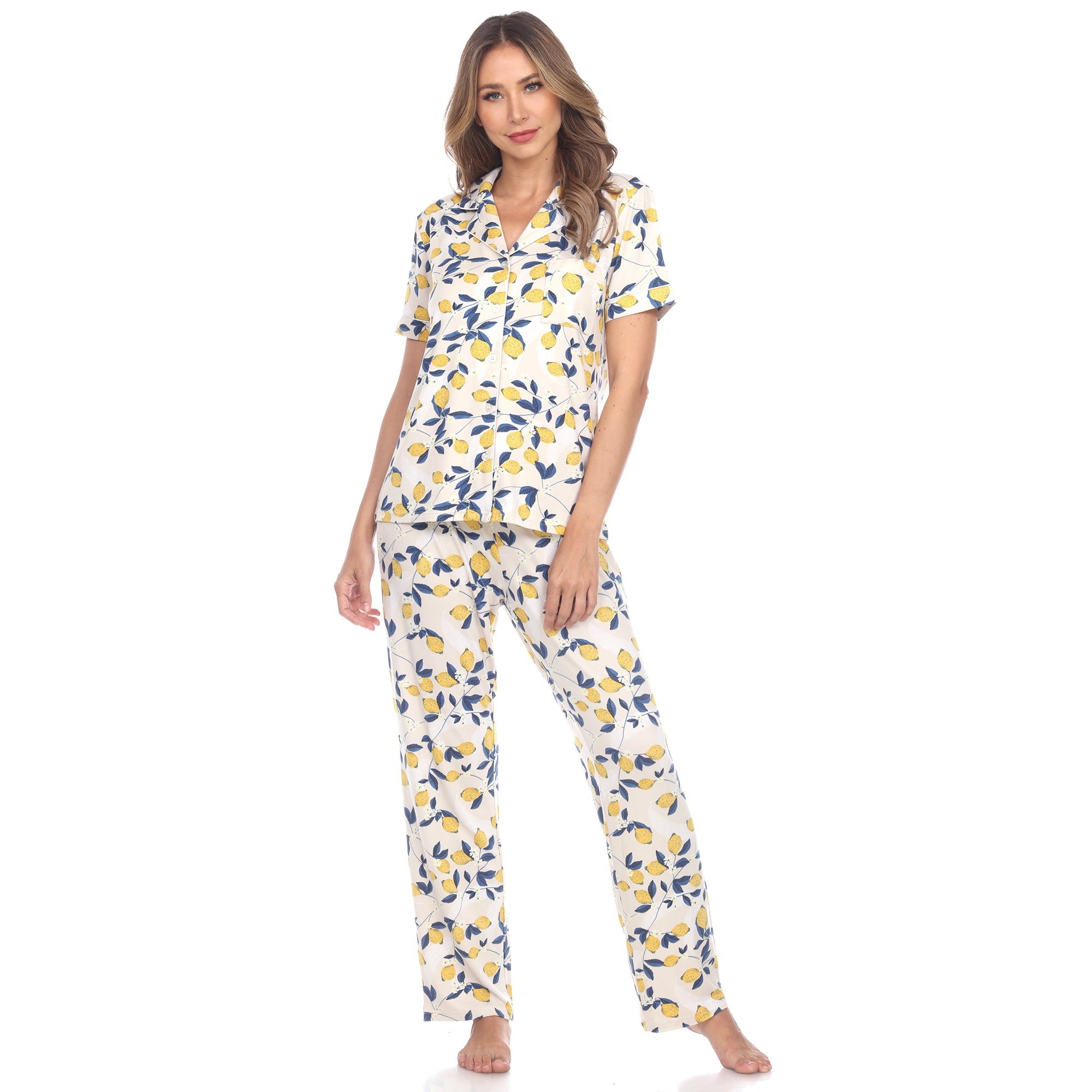 Women's Tropical Print Pajama Set - DressbarnLounge Sets