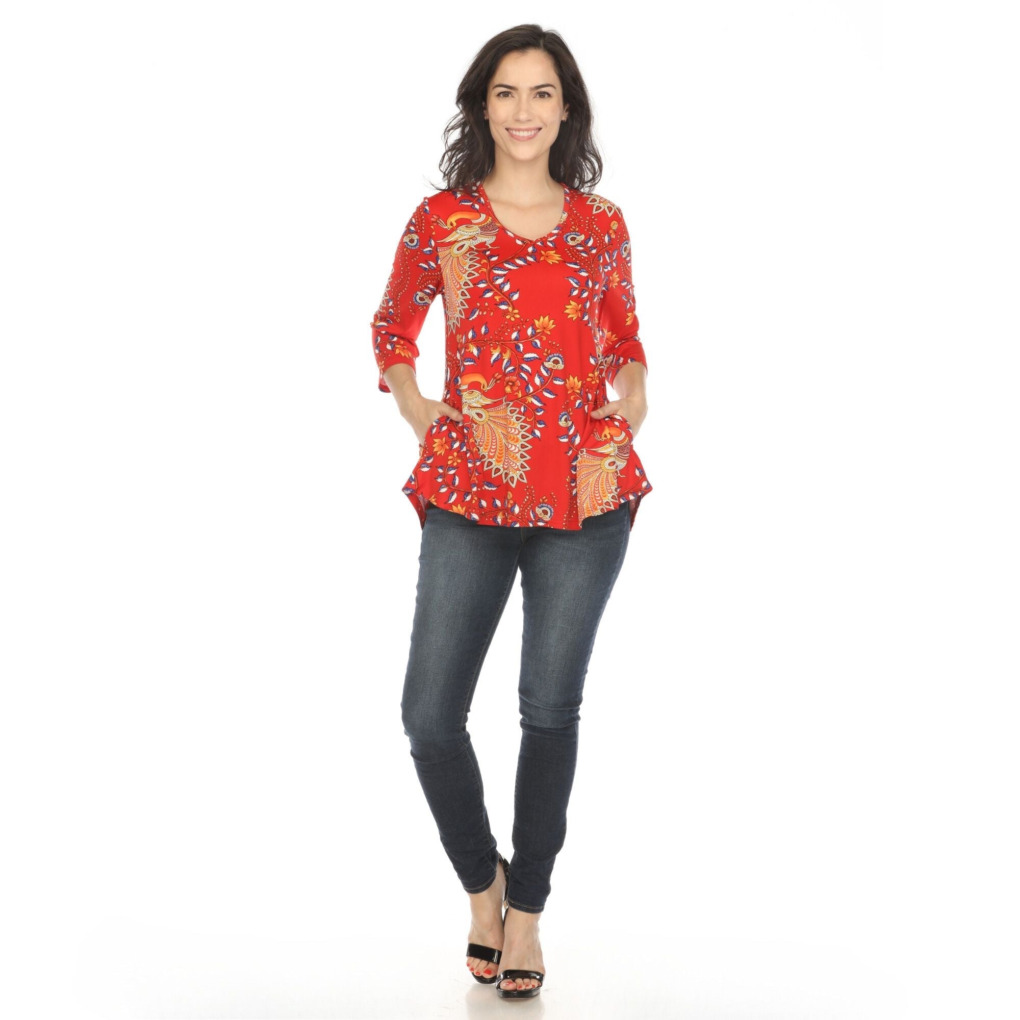 Women's Vibrant Boho Swing Top - DressbarnBlouses